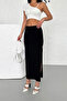 Black Slit Midi Skirt - 5