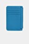 9098 Genuine Leather Multi-Purpose Magnetic Women's Wallet Portfolio Baby Blue - 4