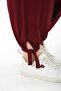 Women's Plus Size Loose Trousers - Burgundy - 7