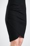 Women's Crew Neck Viscose Camisole Skirt Flounce Midi Dress - Black - 3