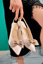 Women's Classic Open-Back Pointed Heeled Shoes with Stone Bow