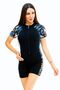 Short Sleeve Zippered Swimming Swimsuit One Piece Surfing Swimsuit Special Design Colorful - 3