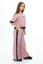 Girl's 100% Cotton Oversize Half Sleeve Top and Bottom Tracksuit Set - 2