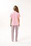 Shirt Collar Viscose 3-Piece Women's Pajama Set - 3