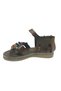 Graphene Booties Girls' Sandals Brown Cross Scarf Beaded Casual Shoes - 3