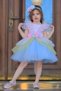 Special Layered Cut Multicolor Flower Detail Tulle Girls' Evening Dress - Accessory - 2