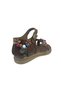 Graphene Booties Girls' Sandals Brown Cross Scarf Beaded Casual Shoes - 4