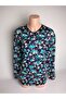 Women's Black Green V-Neck Long Sleeve Side Slit Summer Viscose Stretch Fabric Mom T- Jersey Blouse