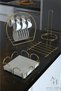 Service Presentation Set Towel Napkin Holder Trivet Cup Hanger Gold Gold Stainless Kitchen Dowry Set of 4