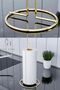 Service Presentation Set Towel Napkin Holder Trivet Cup Hanger Gold Gold Stainless Kitchen Dowry Set of 4 - 2
