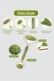 3-Piece Skin Care Set Jade + Gua Sha Massage Stone + Mask Applying Apparatus - 3