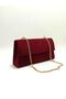 Women's Bag Burgundy Suede