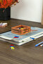 3Line Kiraz 4 Piece Office Set - Pen Holder - Business Card Holder - Cube Note Paper Box |   Cherry - 7
