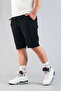 Ribbed Men's Casual Straight Shorts Black