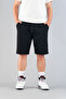 Ribbed Men's Casual Straight Shorts Black - 2