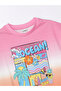 Crew Neck Printed Short Sleeve Girls' Crop T-Shirt - 2