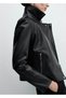 Leather look biker jacket - 8