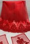 Glittery Bridal Veil Embroidered Groom Cover Jewelry Ribbon Set - 4