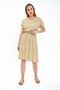 93030312 Doc.vis. Crispy Waist Elastic Bat Sleeve Dress Ecru-yellow - 4