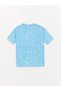 Kids Blue Crew Neck Printed Short Sleeve Boys Pajama Setkids Blue Crew Neck Printed - 3