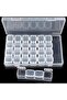 1 Piece Jewelry - Bead and Stone Storage Box with 28 Compartments (7 of Them with 4 Sections Each) and Lockable Lid - 5
