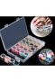 1 Piece Jewelry - Bead and Stone Storage Box with 28 Compartments (7 of Them with 4 Sections Each) and Lockable Lid - 3