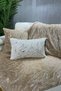 Milk Coffee Plush Silver Foil Printed Sofa Cover and Shawl - 3