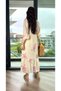 Floral Motif Linen Dress - 6