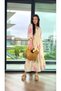 Floral Motif Linen Dress - 5
