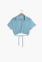 100% Cotton Muslin Waist Crop Blouse Shirt
