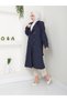 Women's Lined Plus Size Seasonal Buttoned Belt Detail New Season Trench Jeans - 4