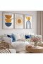 3-Piece Abstract Painting with Wooden Frame Qmrc - 2