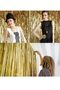 Gold Golden Yellow Door Wall Party Backdrop Background Glittering Adhesive Birthday Photo Curtain - 4