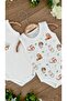 2-Piece Cotton Jersey Snap Baby Strap Body Bodysuit Set Raccoon - 3