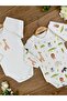 2-Piece Cotton Long Sleeve Baby Bodysuit with Snap Fasteners Giraffe Lion Chameleon - 3