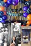 Black Door Wall Party Backdrop Back Curtain Sparkly Glitter Adhesive Birthday Photo Curtain - 4