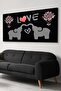 Love Love Themed Elephant One Piece Canvas Canvas Painting
