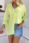 Women's Oversize Off Shoulder Loose Fit Neon Green Shirt