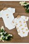 2-Piece Cotton Short Sleeve Snap-On Baby Bodysuit Set Giraffe - 3
