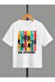 Boy-Girl's White Summer Adventures Printed Tshirt-Shorts Set - 2