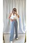 Linen Palazzo Women's Trousers - Mini Waist Elastic - 5