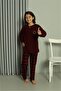 Boy's Welsoft Polar Claret Red Pajama Set 20549 - 2