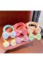 Bow Style Soft Elastic Hair Tie Set in Soft Pastel Colors - 3