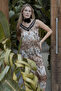 Satin Lace Crocodile Patterned Dress - 2