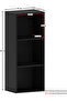 Bookcase and accessory Display Unit of wood 3Tier Black - 7