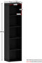 Bookcase and accessory Display Unit of wood 5Tier Black - 7