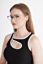 Unisex Women's and Men's Oval Round Blue Light Protected Blue Block Transparent Black Gradient Sunglasses - 4