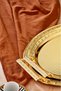2'li Metal Oval Sunum Tepsisi CKR3346 Gold 48x32 cm ve 40x29 cm - 3
