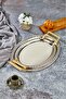 2-Piece Metal Oval Presentation Tray Ckr3345 Silver 48X32 cm and 40X29 cm - 2