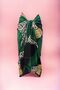 Green Leopard Patterned Long Pareo Satin No-Show Women's Beach Dress New Season - 3